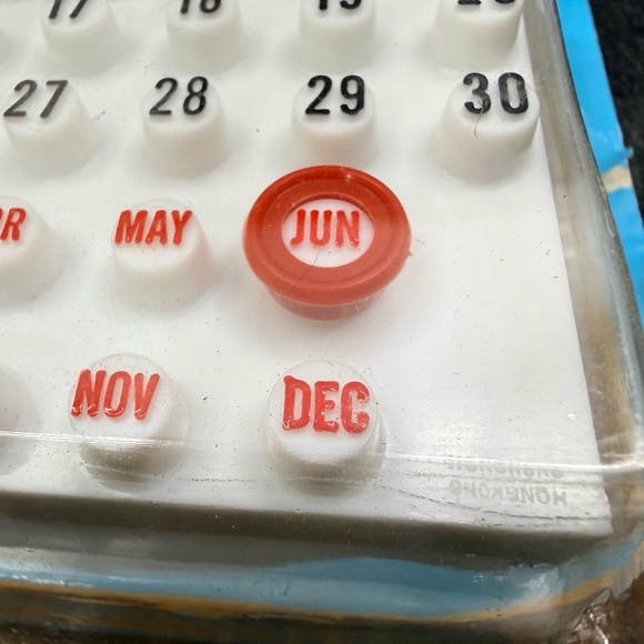 Vintage Letter Holder with Ring-A-Date Calendar - Picture 12 of 12